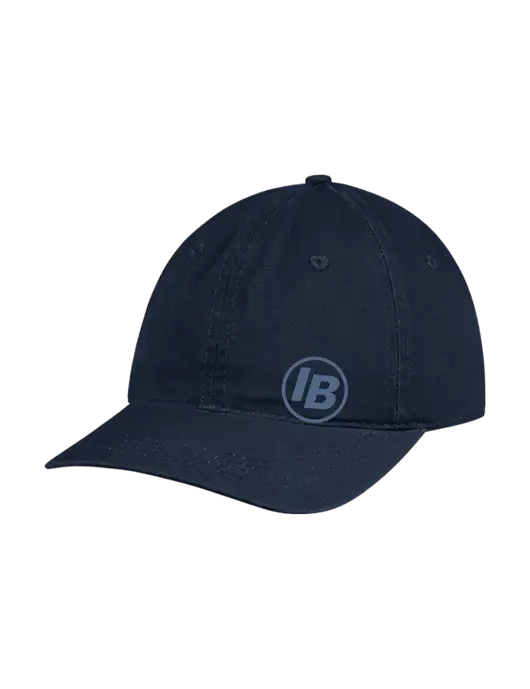 Garment Washed Unstructured Twill Navy Cap w/IB Dot Logo