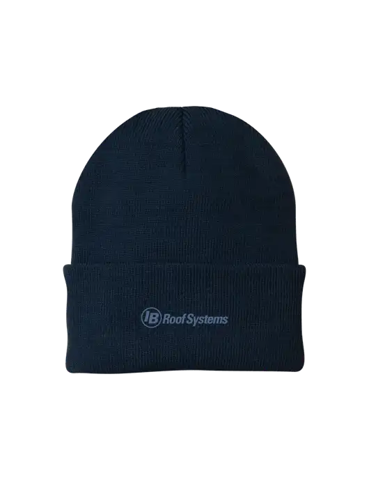 Navy Knit Cap w/IB Roof Systems Logo