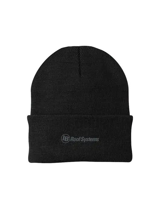 Black Knit Cap w/IB Roof Systems Logo