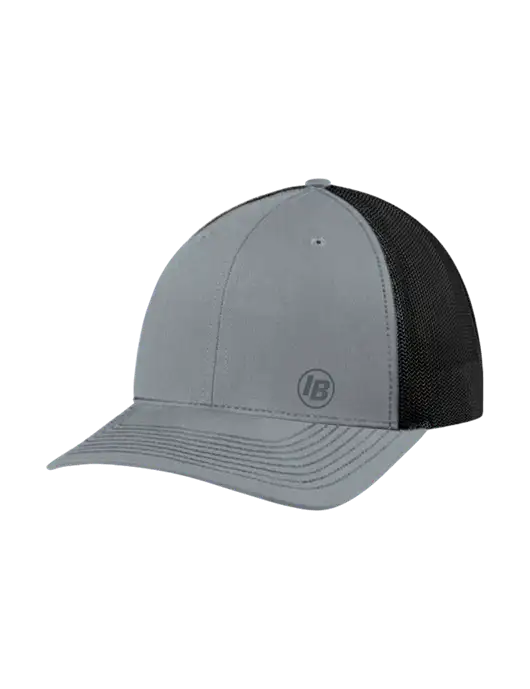 Richardson Adjustable Snapback Original 112 Trucker Cap Heather Grey w/Black Mesh w/IB Dot Logo