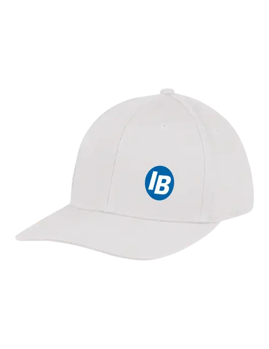 Premium Modern Structured Twill White Snapback Cap w/IB Dot Logo