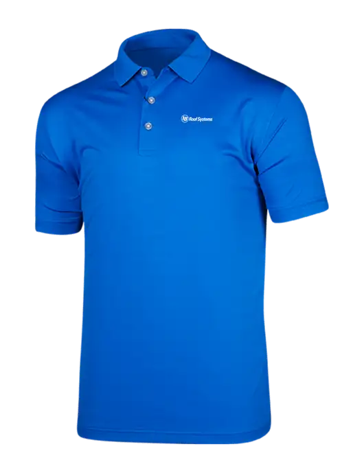 Callaway Vibrant Royal Blue Ventilated Polo w/IB Roof Systems Logo