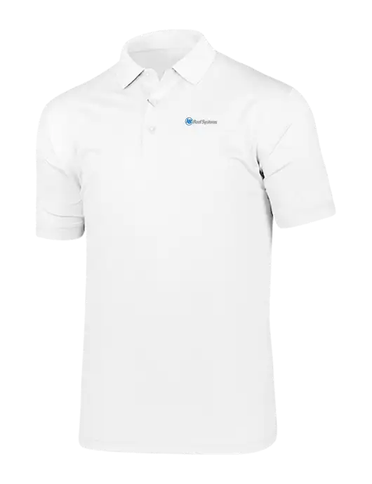 Callaway Vibrant Bright White Ventilated Polo w/IB Roof Systems Logo