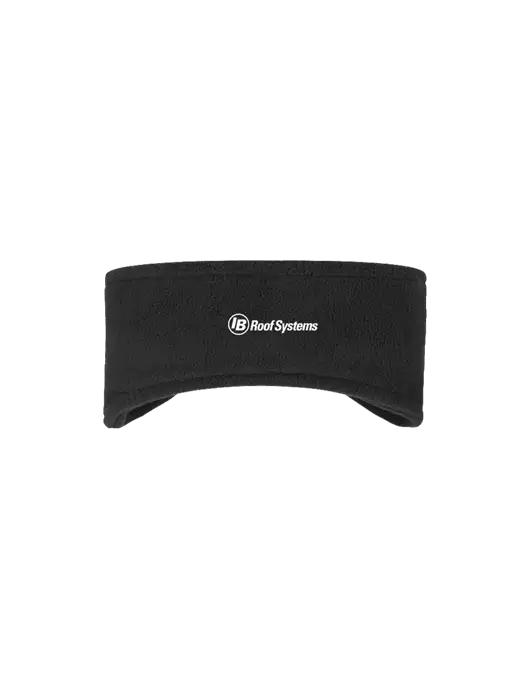 Black Stretch Fleece Headband w/IB Roof Systems Logo