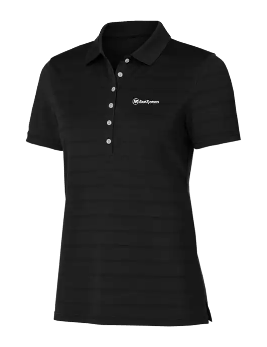 Callaway Womens Black Ventilated Polo w/IB Roof Systems Logo