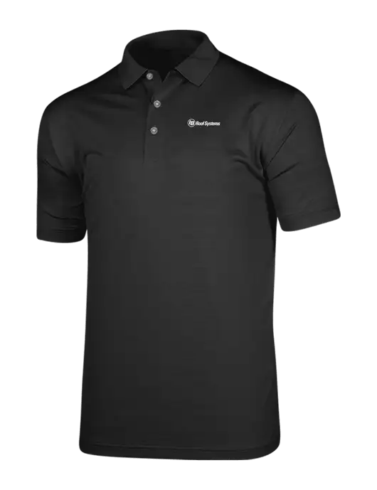 Callaway Vibrant Black Ventilated Polo w/IB Roof Systems Logo