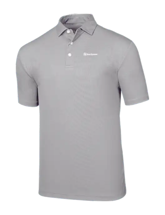 Callaway Birdseye Light Grey Polo w/IB Roof Systems Logo