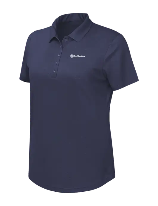 Callaway Womens Birdseye Navy Polo w/IB Roof Systems Logo