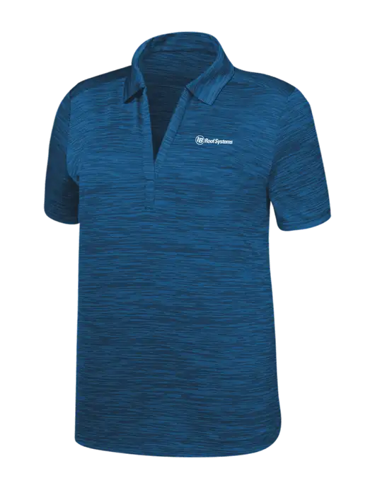 Callaway Womens Medium Slate Blue Broken Stripe w/IB Roof Systems Logo