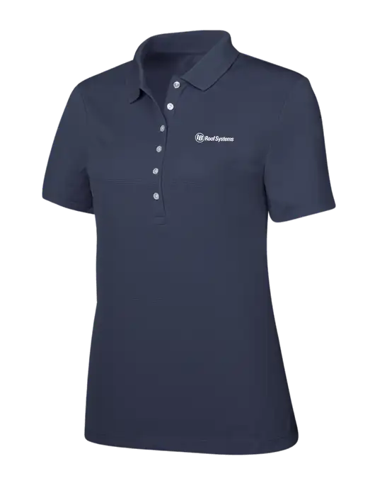 Callaway Womens Ottoman Navy Polo w/IB Roof Systems Logo