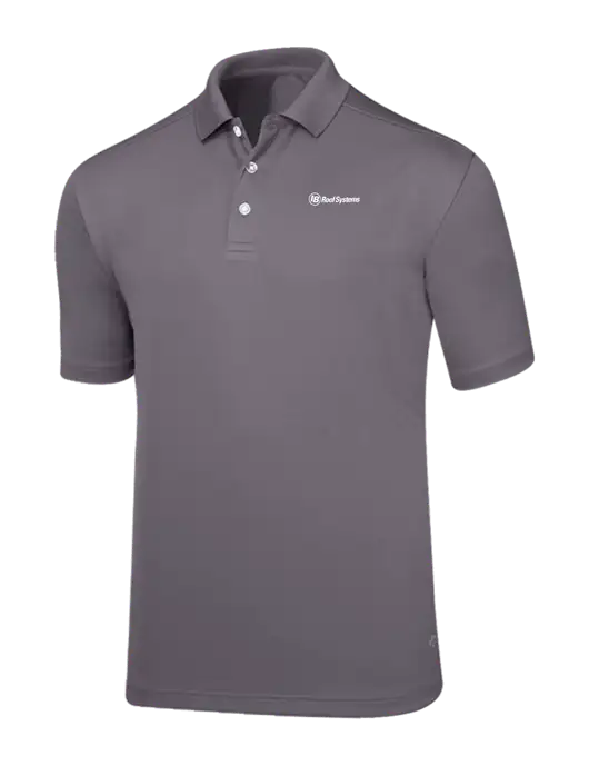 Callaway Core Medium Grey Performance Polo w/IB Roof Systems Logo