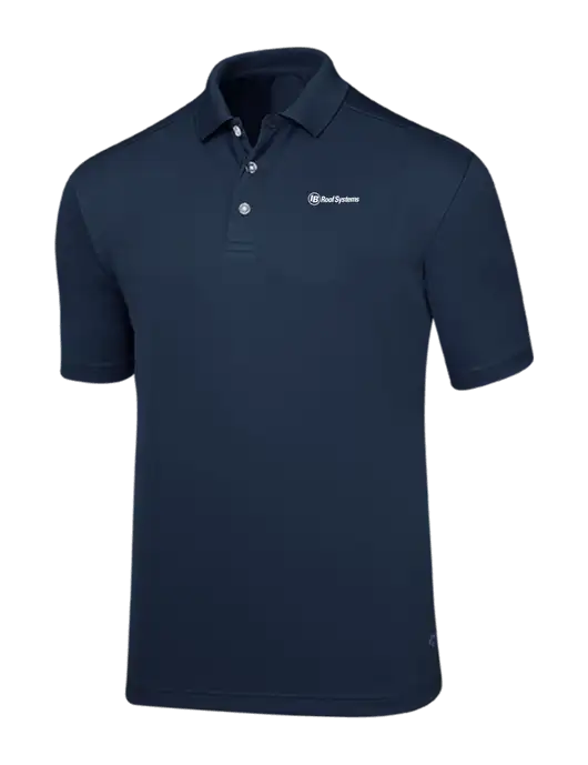 Callaway Core Navy Performance Polo w/IB Roof Systems Logo