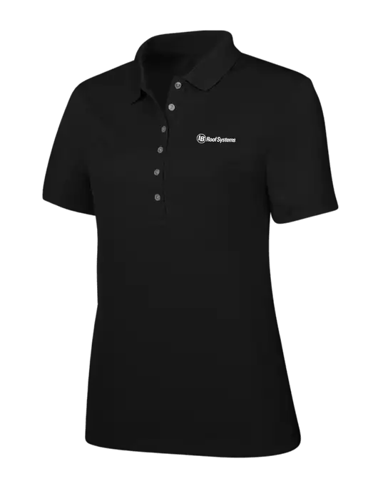 Callaway Womens Ottoman Black Polo w/IB Roof Systems Logo