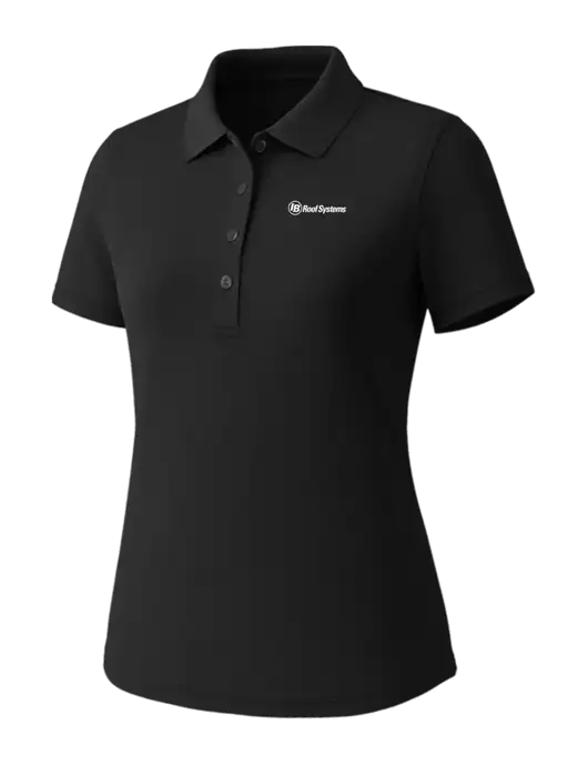 Callaway Womens Core Black Performance Polo w/IB Roof Systems Logo