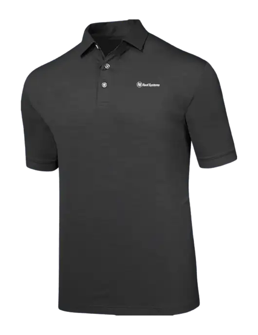 Callaway Black Fashion Tonal Polo w/IB Roof Systems Logo