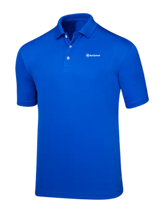 Callaway Core Royal Blue Performance Polo w/IB Roof Systems Logo