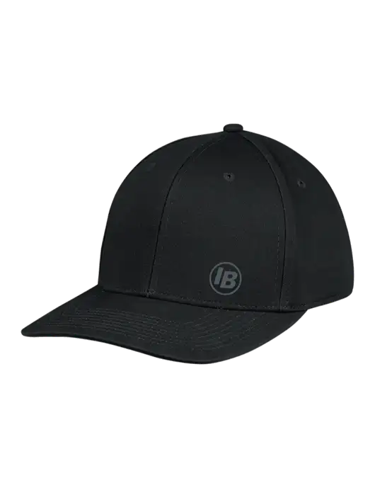 Premium Modern Structured Twill Black Snapback Cap w/IB Dot Logo