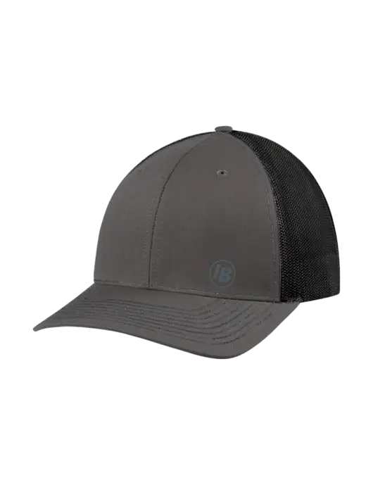 Richardson Adjustable Snapback Original 112 Trucker Cap Dark Grey w/Black Mesh w/IB Dot Logo