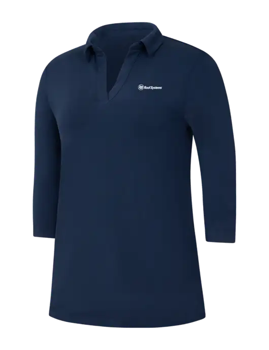 Navy Womens Luxe Knit Tunic w/IB Roof Systems Logo