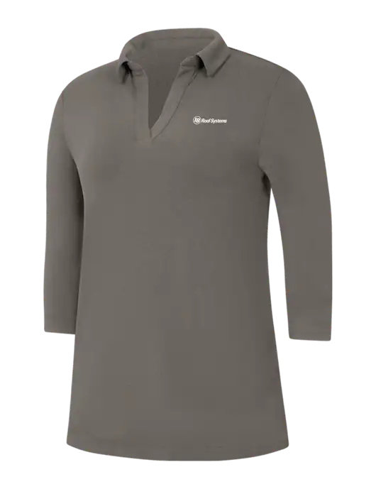 Womens Dark Grey Luxe Knit Tunic w/IB Roof Systems Logo