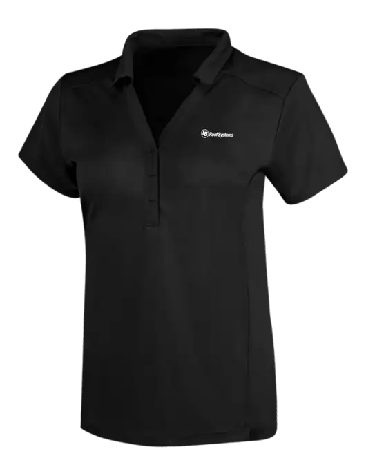 OGIO Blacktop Womens Framework Polo w/IB Roof Systems Logo