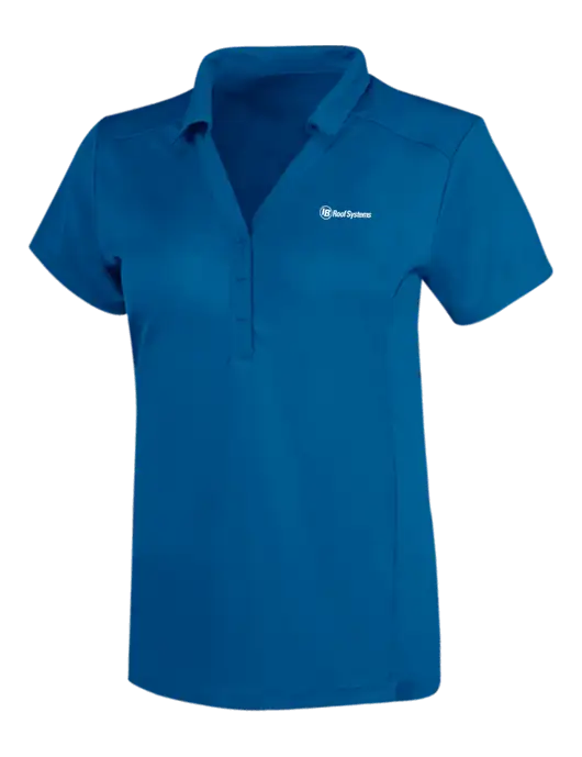 OGIO Royal Blue Womens Framework Polo w/IB Roof Systems Logo