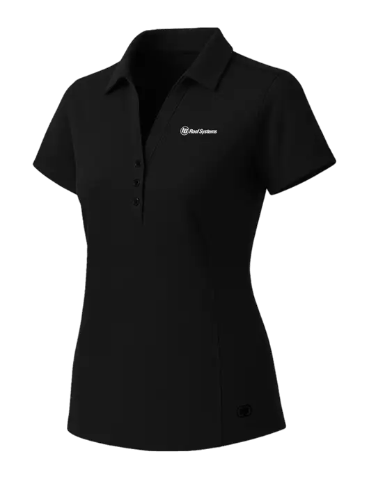OGIO Womens Blacktop ONYX Polo w/IB Roof Systems Logo