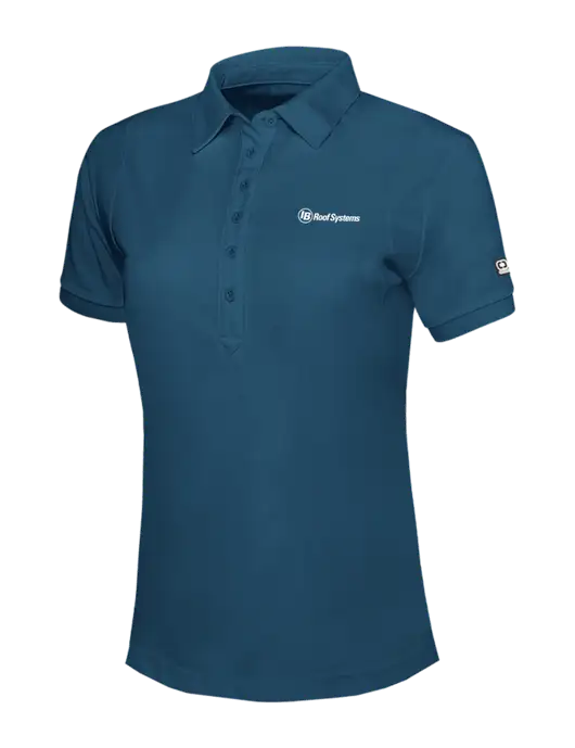 OGIO Womens Light Navy Jewel Polo w/IB Roof Systems Logo