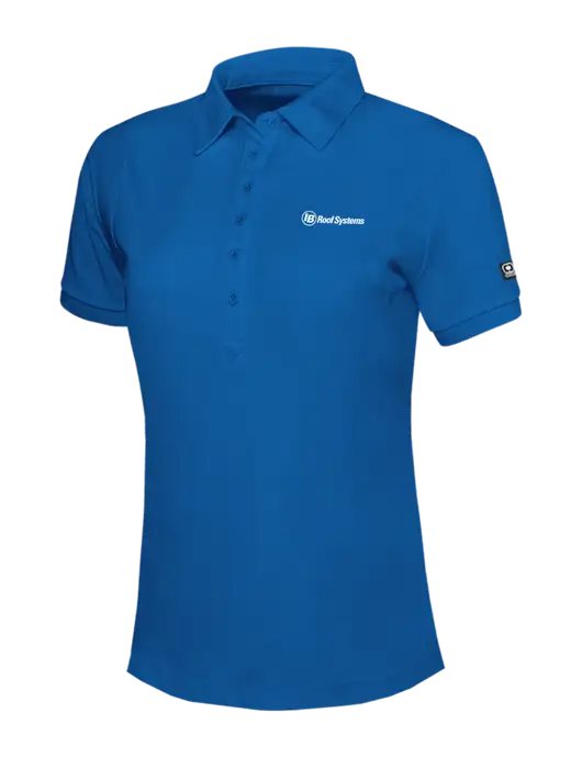 OGIO Womens Royal Blue Jewel Polo w/IB Roof Systems Logo