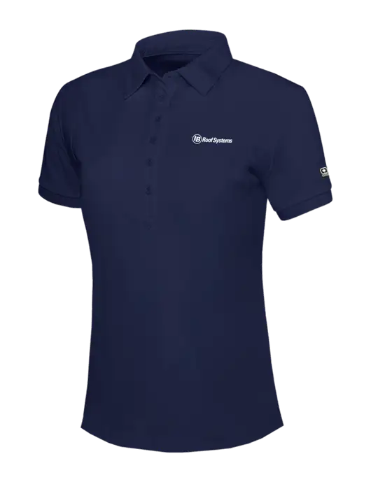 OGIO Womens Navy Jewel Polo w/IB Roof Systems Logo