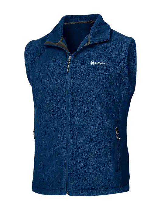 Navy Fleece Vest w/IB Roof Systems Logo
