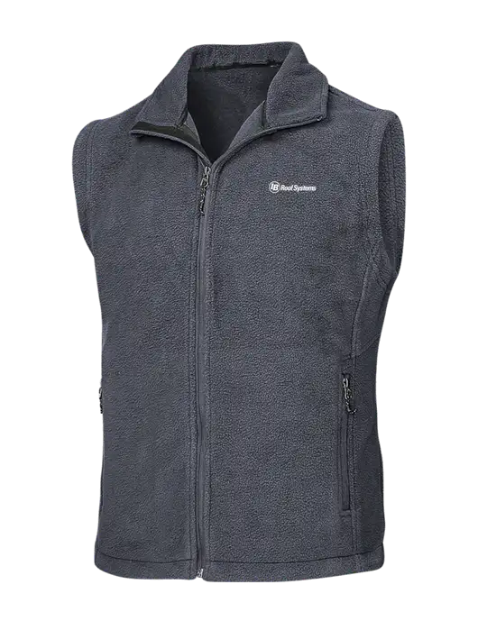 Dark Grey Fleece Vest w/IB Roof Systems Logo
