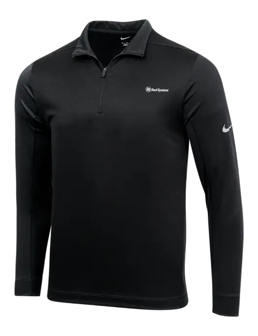 NIKE Black Dry 1/2 Zip Cover-Up w/IB Roof Systems Logo