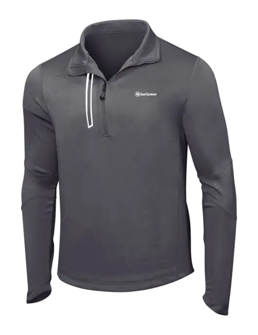 OGIO Gear Grey Endurance Fulcrum 1/4 Zip w/IB Roof Systems Logo