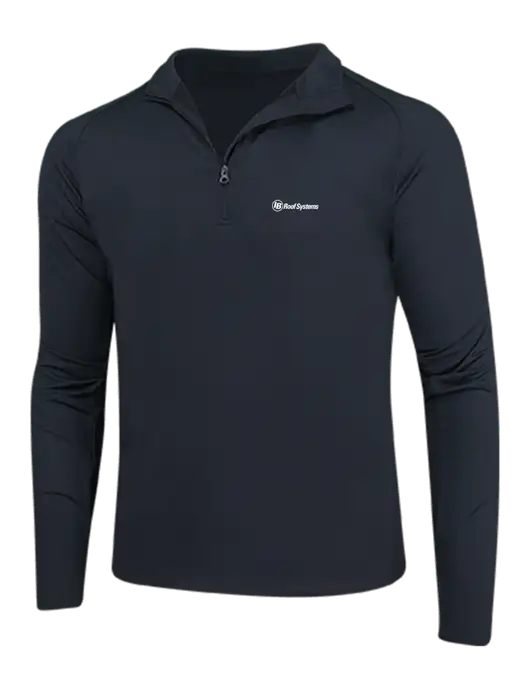 Black Sport Wick Stretch 1/4 Zip Pullover w/IB Roof Systems Logo