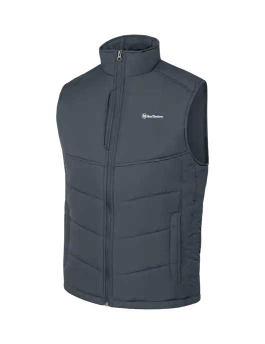 Dark Slate/Black Puffy Vest w/IB Roof Systems Logo