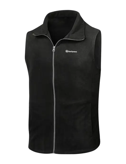 Black Microfleece Vest w/IB Roof Systems Logo