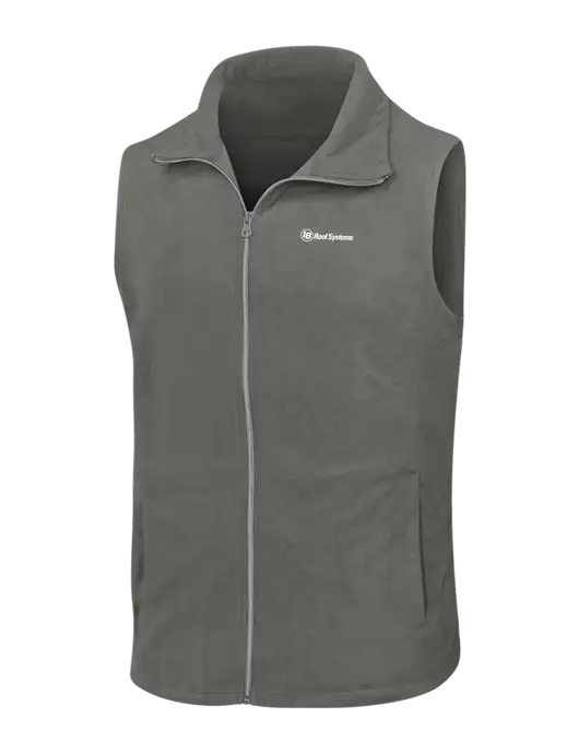 Medium Grey Microfleece Vest w/IB Roof Systems Logo