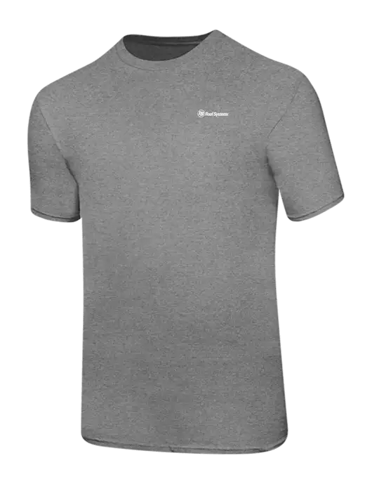 Ring Spun Light Heather Grey 4.5 oz T-Shirt w/IB Roof Systems Logo
