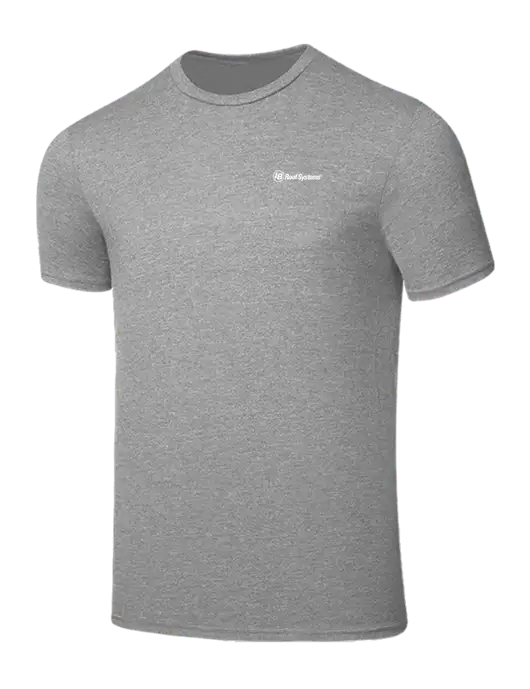 Seriously Soft Light Heather Grey T-Shirt w/IB Roof Systems Logo