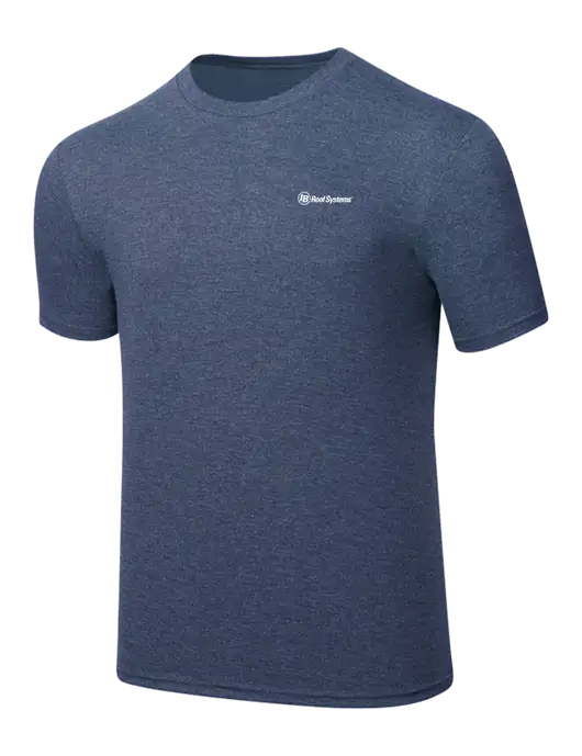 Simply Soft Navy Frost 4.5oz  Poly/Combed Ring Spun Cotton T-Shirt w/IB Roof Systems Logo