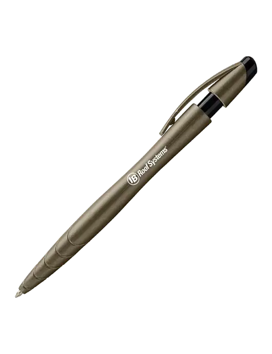Awali Grey Metallic Pen - Black Ink w/IB Roof Systems Logo