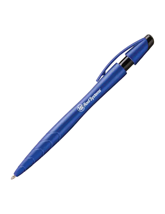 Awali Blue Metallic Pen - Black Ink w/IB Roof Systems Logo