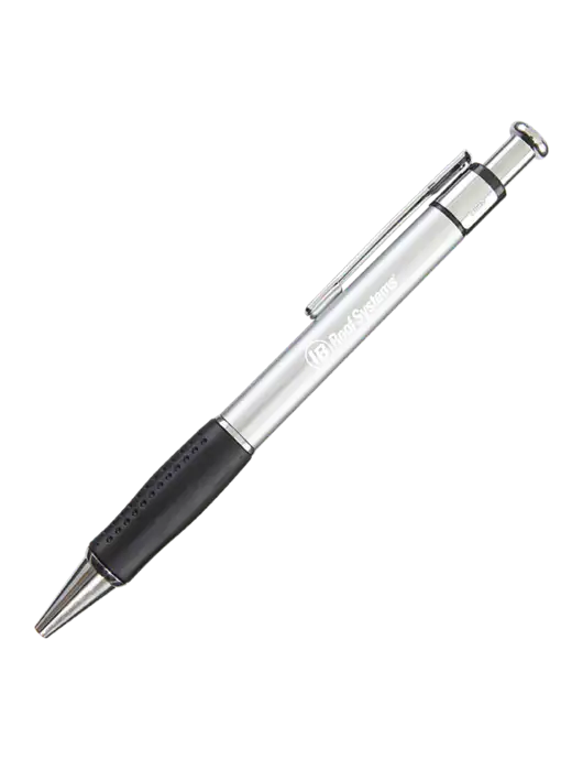 Malta Silver Pen - Black Ink w/IB Roof Systems Logo