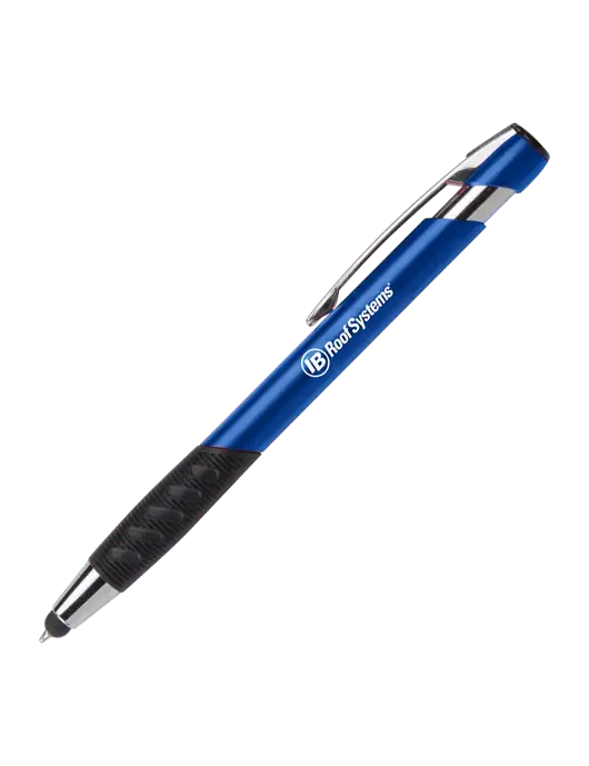 Alize Blue Stylus Black Ink Pen w/IB Roof Systems Logo