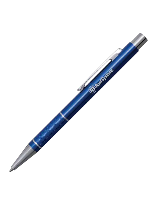 St George Blue Pen - Blue Ink w/IB Roof Systems Logo