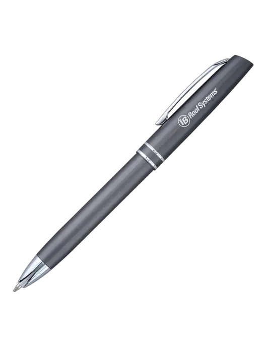 Gunmetal Anguilla Black Ink Pen w/IB Roof Systems Logo