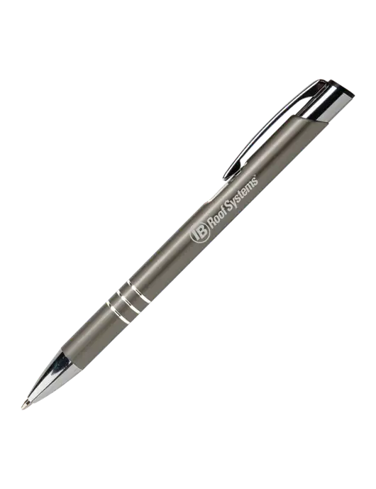 Laurent Gunmetal Pen - Black Ink w/IB Roof Systems Logo