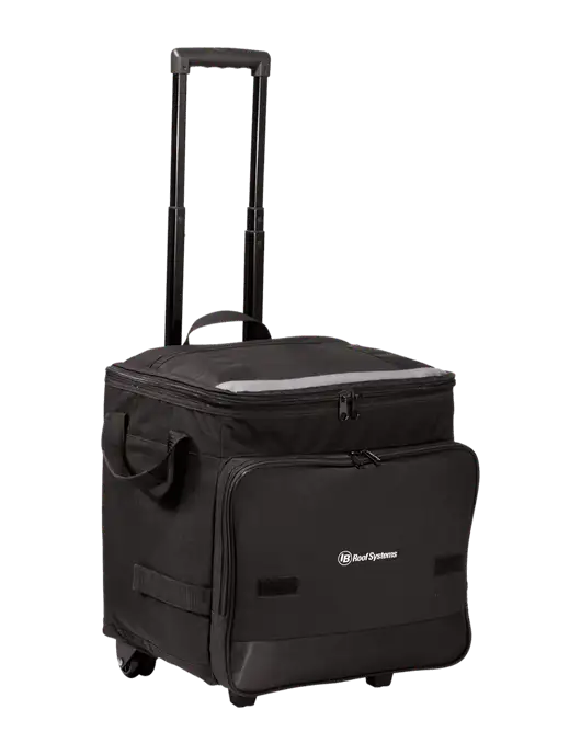 Black Rolling Cooler w/IB Roof Systems Logo