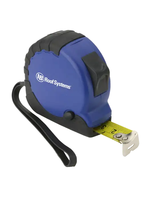Blue Tape Measure, 16' w/IB Roof Systems Logo